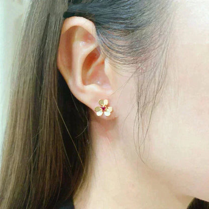 [Dawnora Jewelry]FRIVOLE  FLOWER PINK EARRINGS