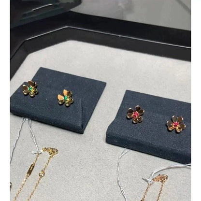 [Dawnora Jewelry]FRIVOLE  FLOWER PINK EARRINGS