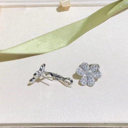 [Dawnora Jewelry]FRIVOLE SILVER FLOWER DIAMOND EARRINGS