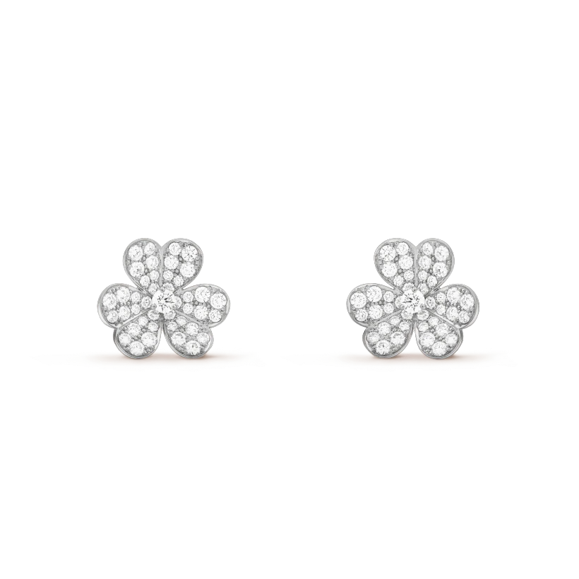 [Dawnora Jewelry]FRIVOLE SILVER FLOWER DIAMOND EARRINGS