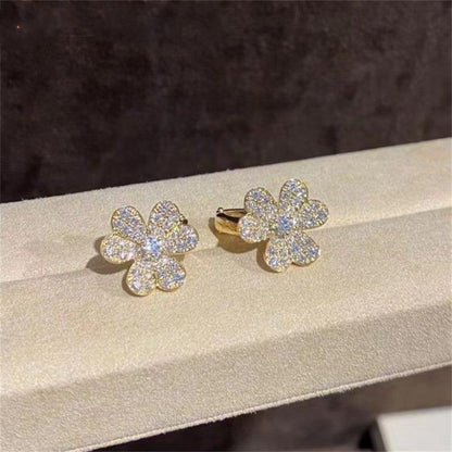 [Dawnora Jewelry]FRIVOLE GOLD FLOWER DIAMOND EARRINGS