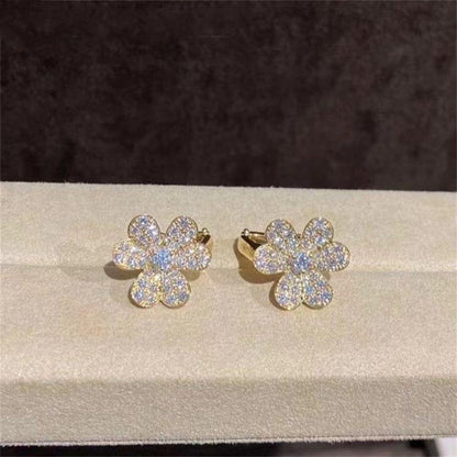 [Dawnora Jewelry]FRIVOLE GOLD FLOWER DIAMOND EARRINGS