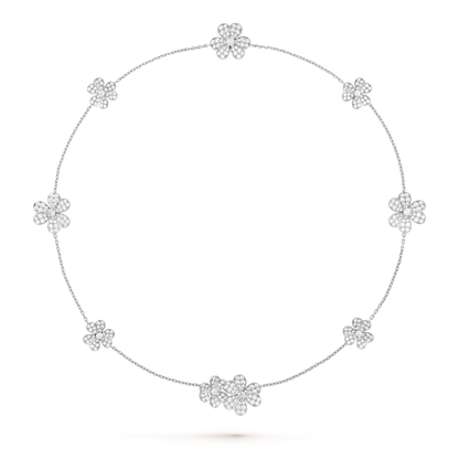 [Dawnora Jewelry]FRIVOLE SILVER 9 FLOWERS NECKLACE