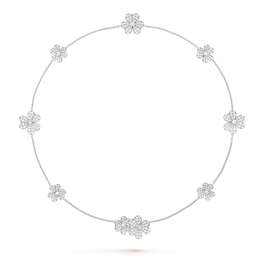 [Dawnora Jewelry]FRIVOLE SILVER 9 FLOWERS NECKLACE