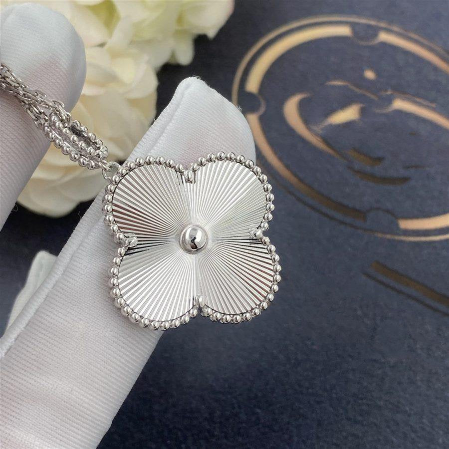[Dawnora Jewelry]CLOVER 25MM SILVER BIG CLOVER NECKLACE