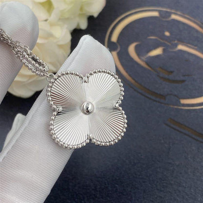 [Dawnora Jewelry]CLOVER 25MM SILVER BIG CLOVER NECKLACE