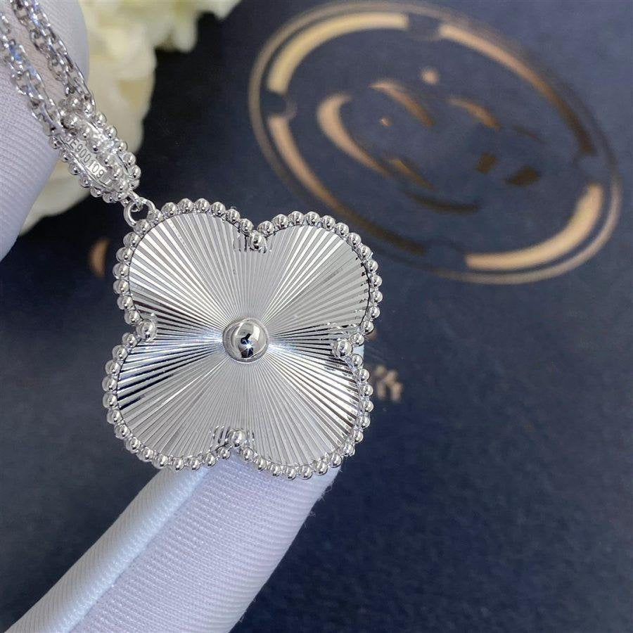 [Dawnora Jewelry]CLOVER 25MM SILVER BIG CLOVER NECKLACE