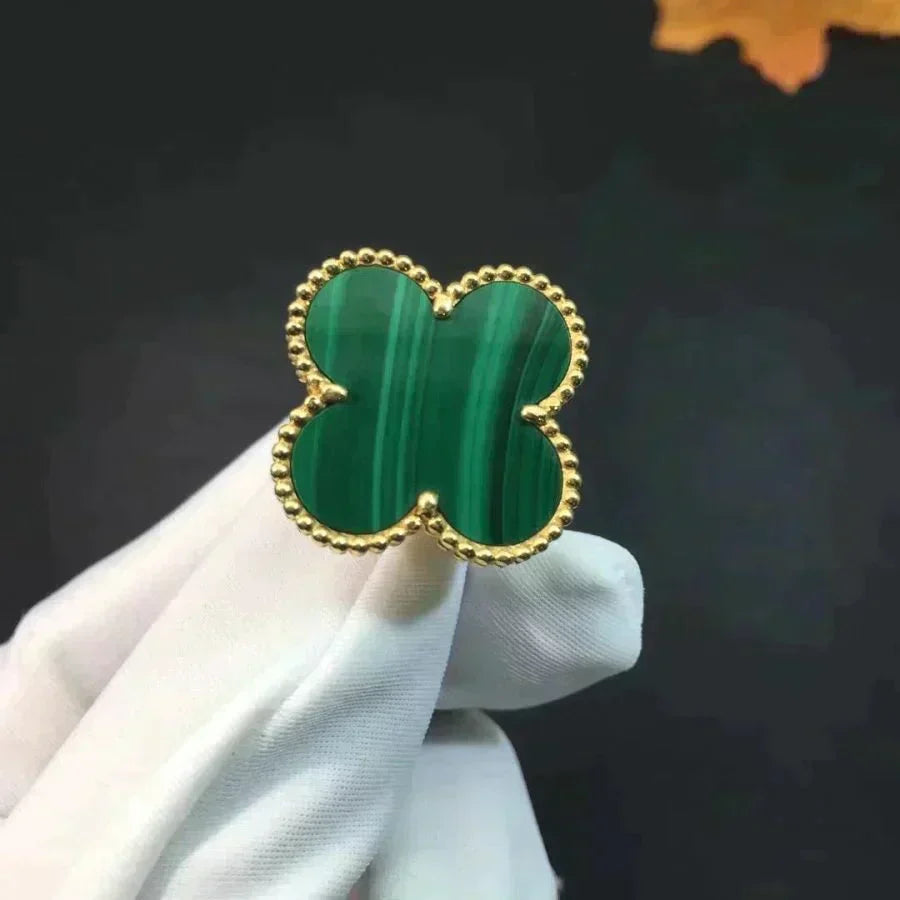 [Dawnora Jewelry]CLOVER MALACHITE RING