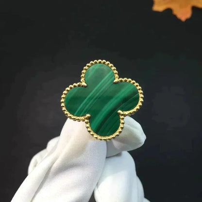 [Dawnora Jewelry]CLOVER MALACHITE RING