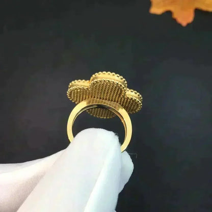 [Dawnora Jewelry]CLOVER MALACHITE RING