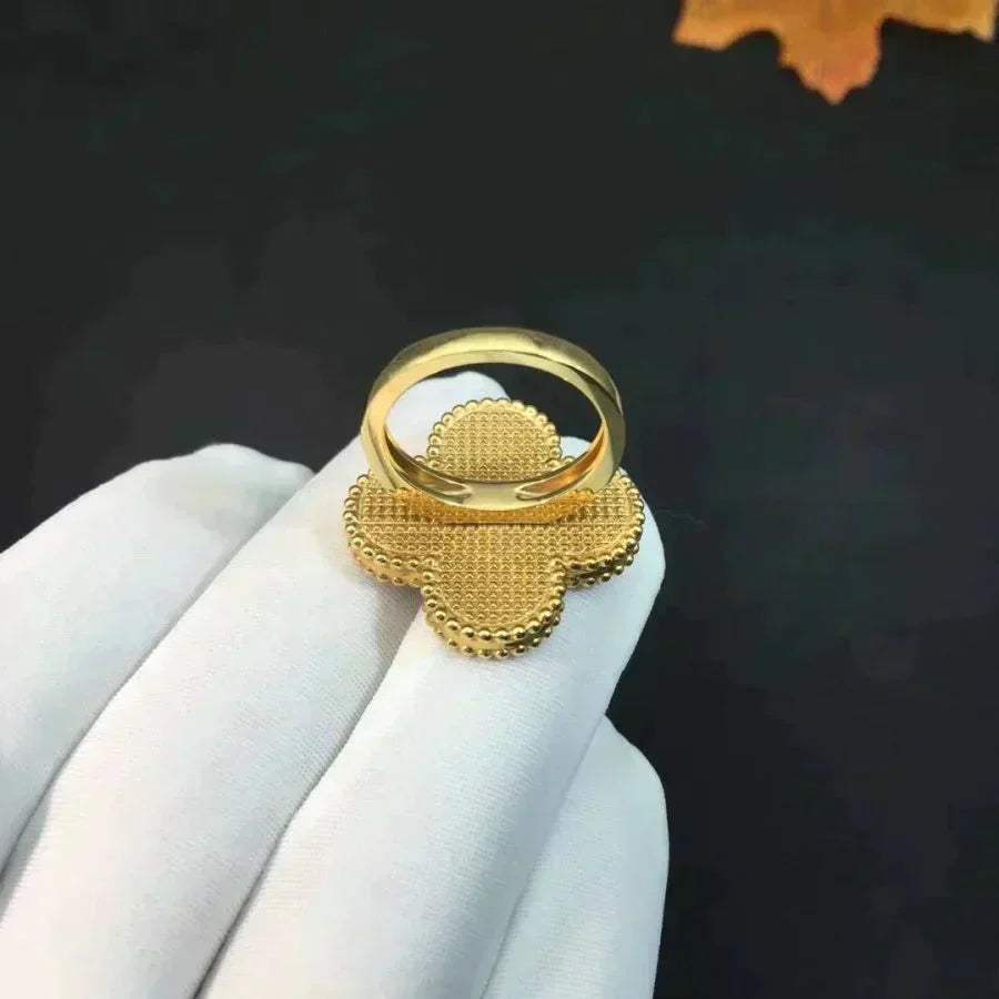 [Dawnora Jewelry]CLOVER MALACHITE RING