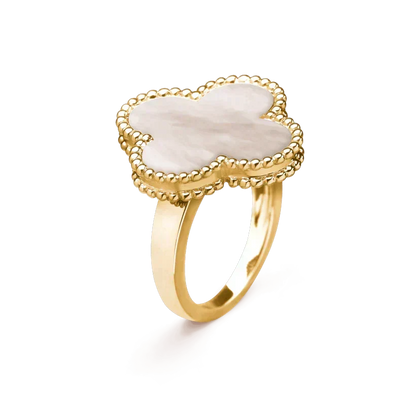 [Dawnora Jewelry]CLOVER WHITE MOP RING
