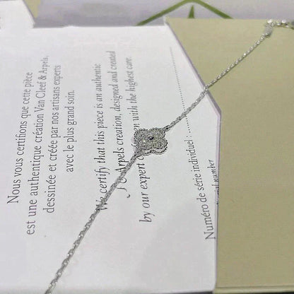 [Dawnora Jewelry]CLOVER  SINGLE FLOWER BRACELET SILVER