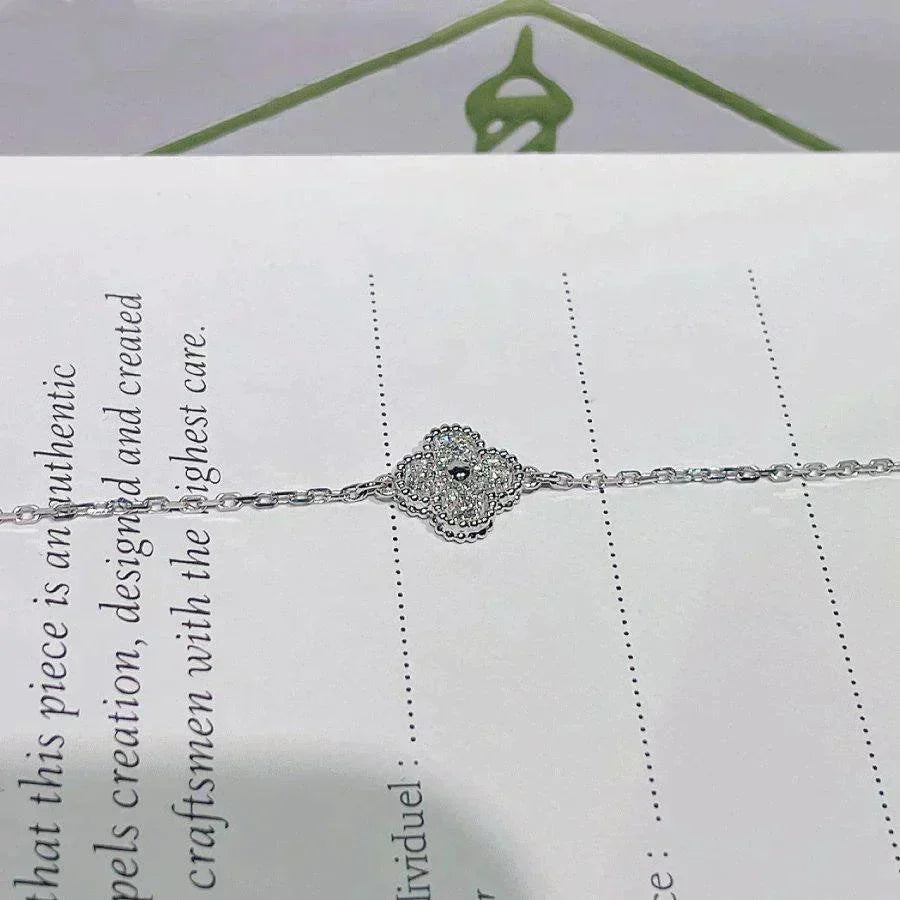 [Dawnora Jewelry]CLOVER  SINGLE FLOWER BRACELET SILVER