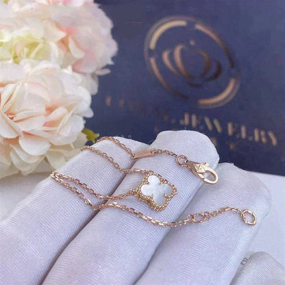 [Dawnora Jewelry]CLOVER WHITE MOP SINGLE FLOWER BRACELET