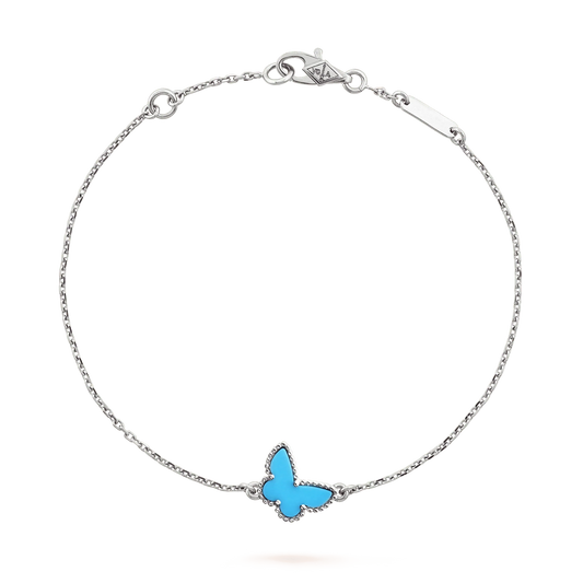 [Dawnora Jewelry]BUTTERFLY TURQUOISE BUTTERFLY BRACELET SILVER