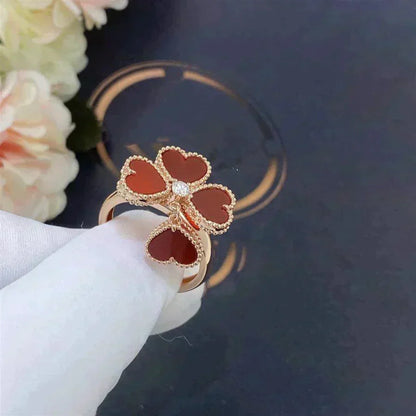 [Dawnora Jewelry]SWEET CLOVER CARNELIAN RING