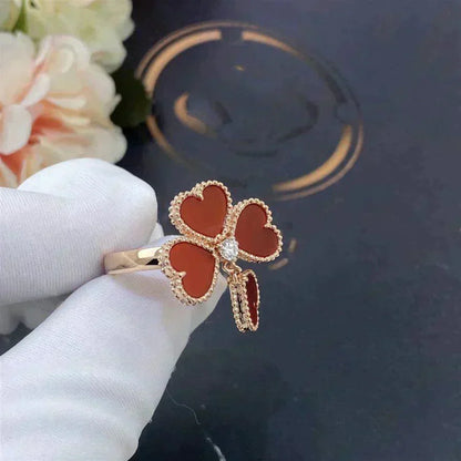 [Dawnora Jewelry]SWEET CLOVER CARNELIAN RING