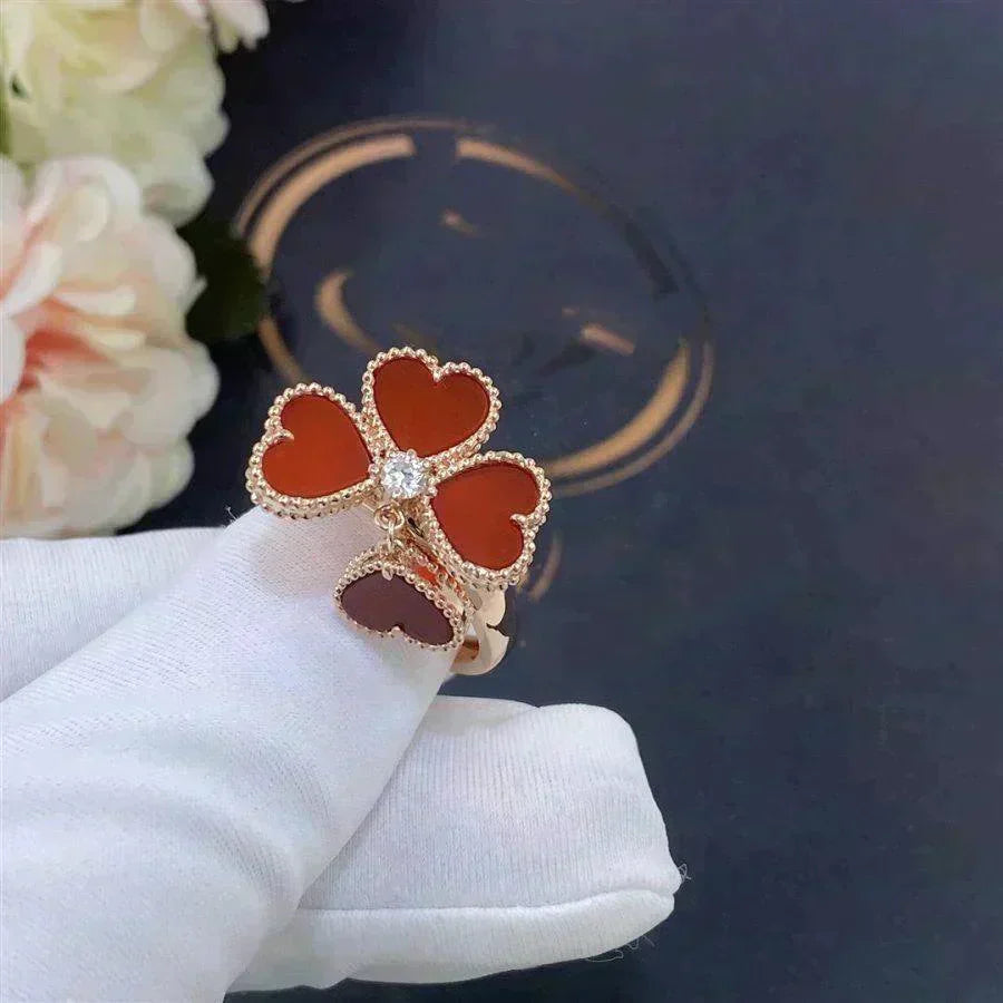 [Dawnora Jewelry]SWEET CLOVER CARNELIAN RING