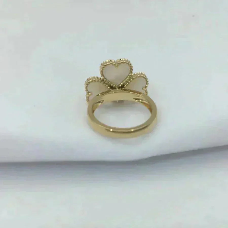[Dawnora Jewelry]SWEET CLOVER WHITE MOP RING