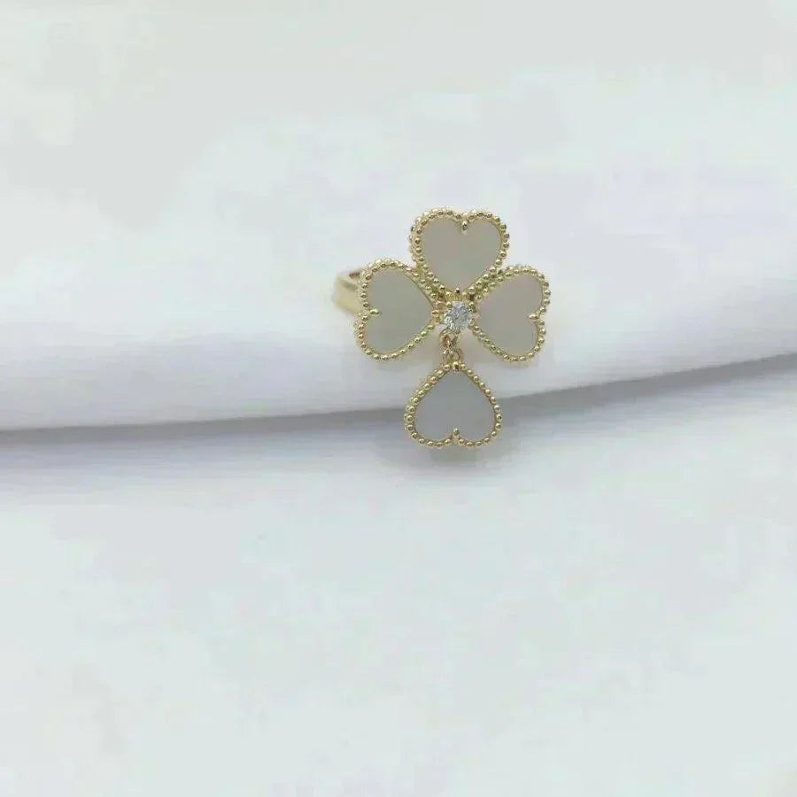 [Dawnora Jewelry]SWEET CLOVER WHITE MOP RING