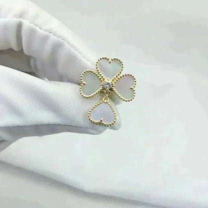 [Dawnora Jewelry]SWEET CLOVER WHITE MOP RING