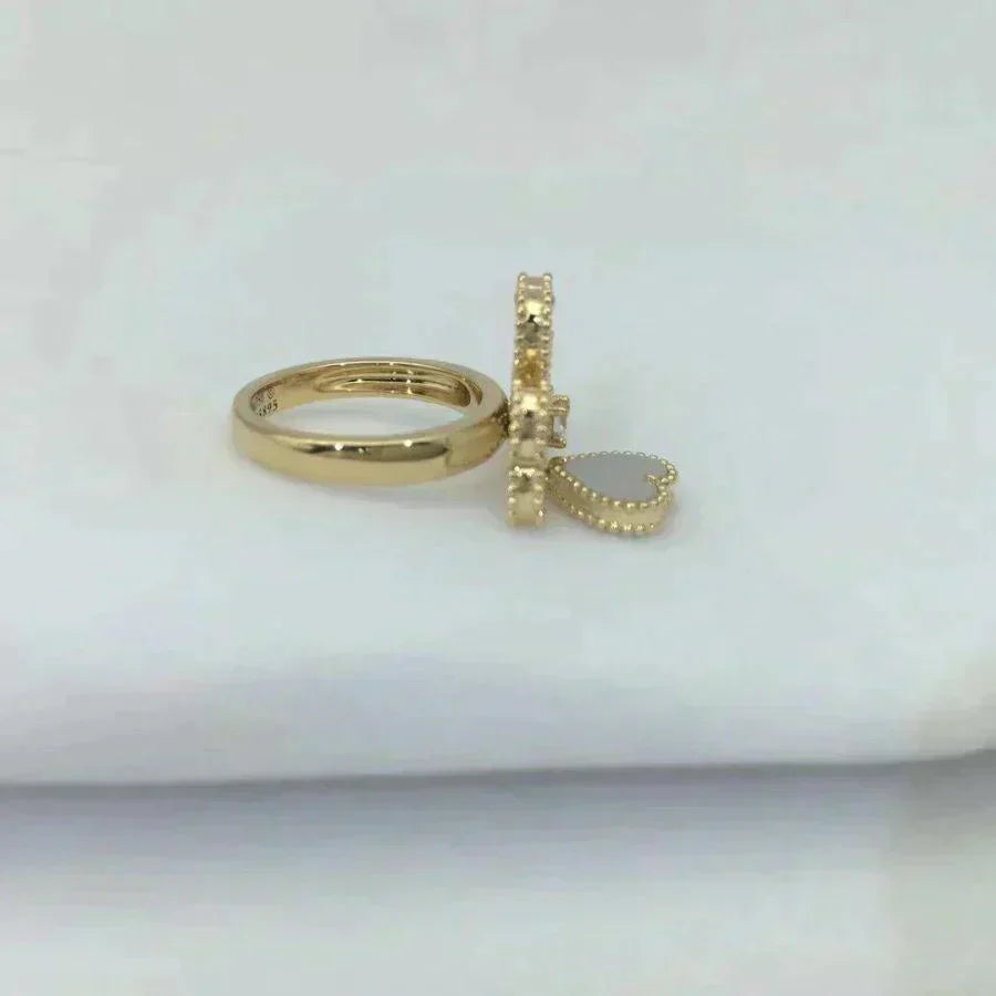 [Dawnora Jewelry]SWEET CLOVER WHITE MOP RING
