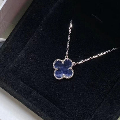 [Dawnora Jewelry]CLOVER 15MM PIETERSITE NECKLACE SILVER