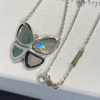 [Dawnora Jewelry]LARGE BUTTERFLY SILVER PENDANT DIAMOND NECKLACE