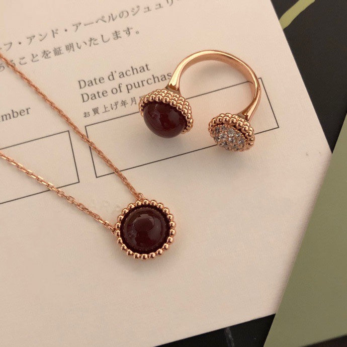 [Dawnora Jewelry]PERLEE COULEURS DIAMOND ROSE GOLD BETWEEN THE FINGER RING