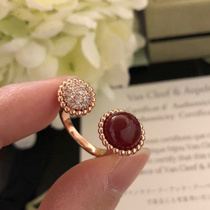[Dawnora Jewelry]PERLEE COULEURS DIAMOND ROSE GOLD BETWEEN THE FINGER RING