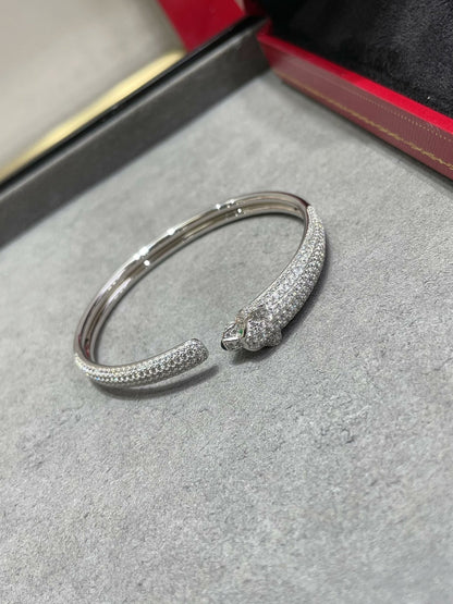 [Dawnora Jewelry]PANTHERE FULL DIAMOND OPEN BRACELET