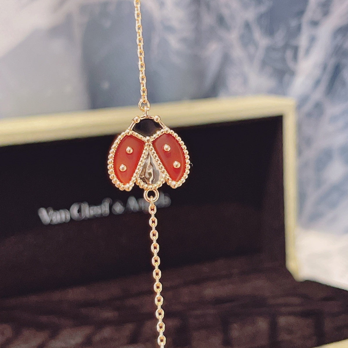 [Dawnora Jewelry]LUCKY SPRING 1 MOTIF PINK GOLD BRACELET
