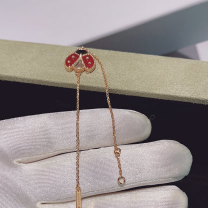 [Dawnora Jewelry]LUCKY SPRING 1 MOTIF PINK GOLD BRACELET