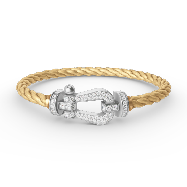 [Dawnora Jewelry]FORCE LARGE HORSESHOE FULL DIAMOND BRACELET SILVER