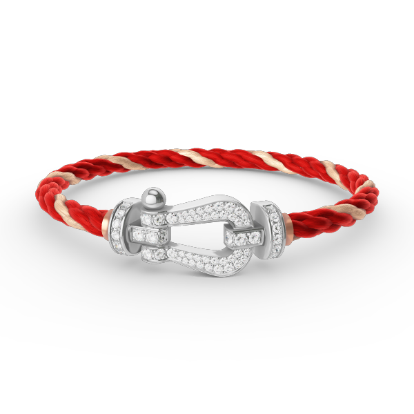 [Dawnora Jewelry]FORCE LARGE HORSESHOE FULL DIAMOND BRACELET SILVER