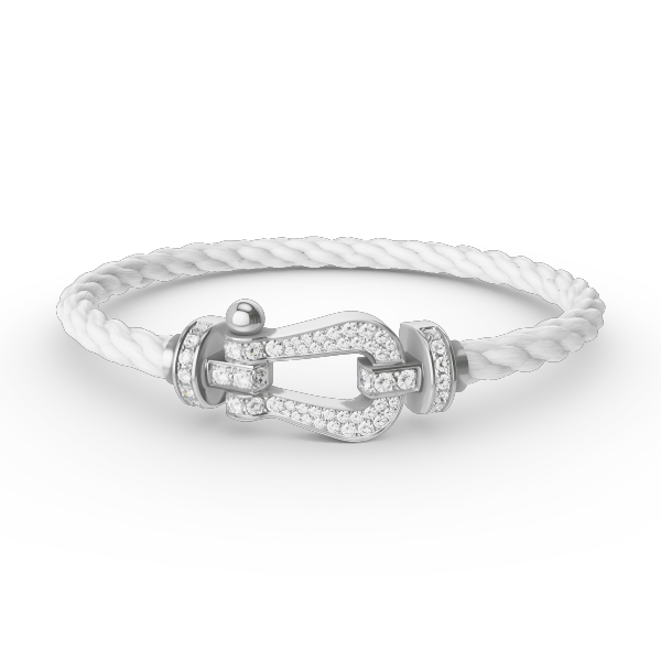 [Dawnora Jewelry]FORCE LARGE HORSESHOE FULL DIAMOND BRACELET SILVER