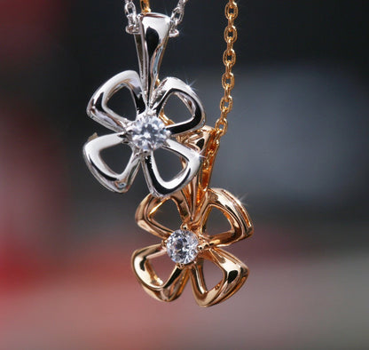 [Dawnora Jewelry]FIOREVER NECKLACE DIAMOND CENTER