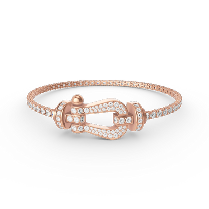[Dawnora Jewelry]FORCE  LARGE HORSESHOE FULL DIAMOND TENNIS BRACELET
