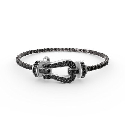 [Dawnora Jewelry]FORCE  LARGE HORSESHOE FULL DIAMOND TENNIS BRACELET